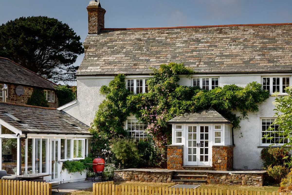 The Farmhouse — Grade II listed 14th-century farmhouse at Whalesborough with inglenook fireplace